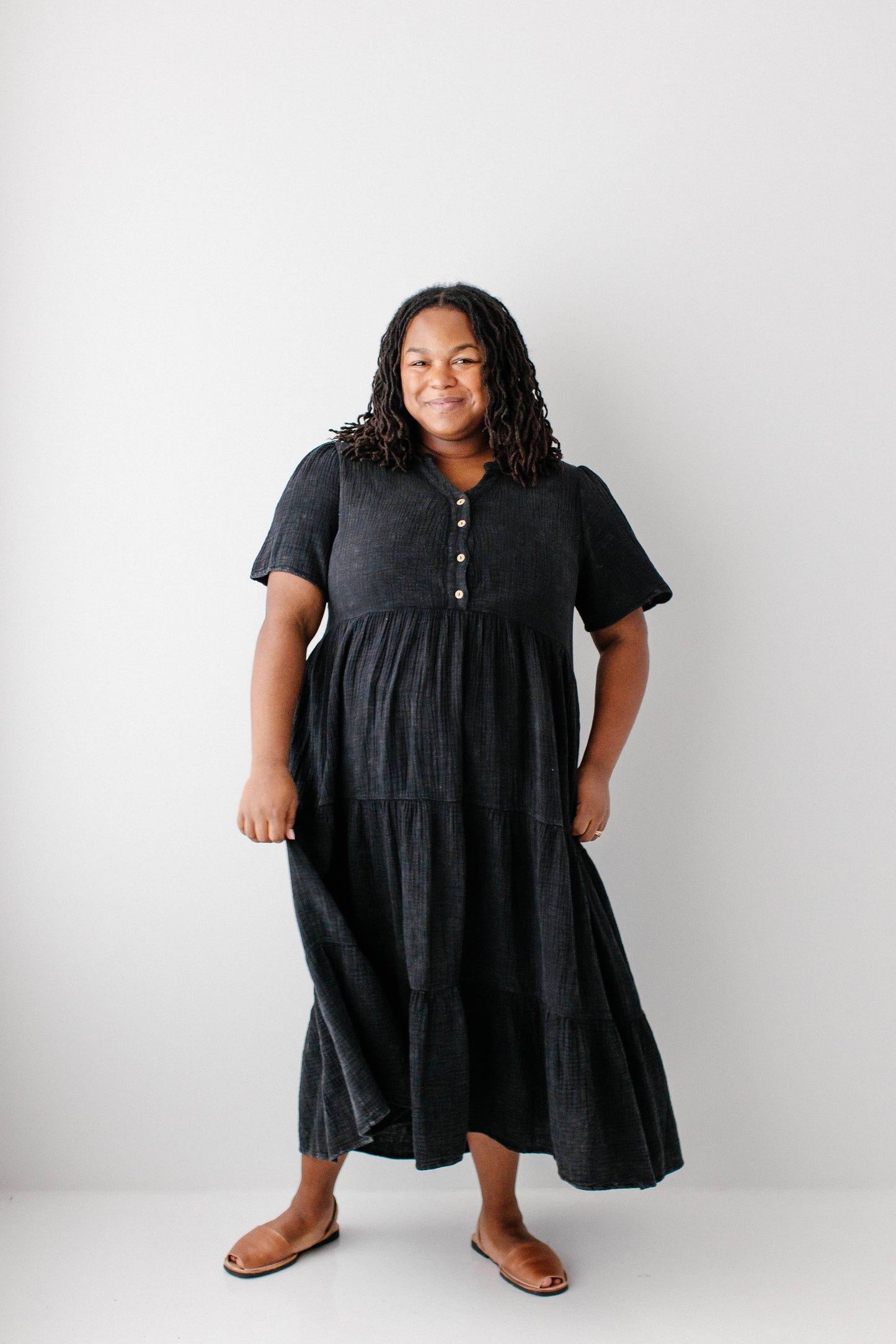 Bekah Cotton Gauze Tiered Maxi Dress