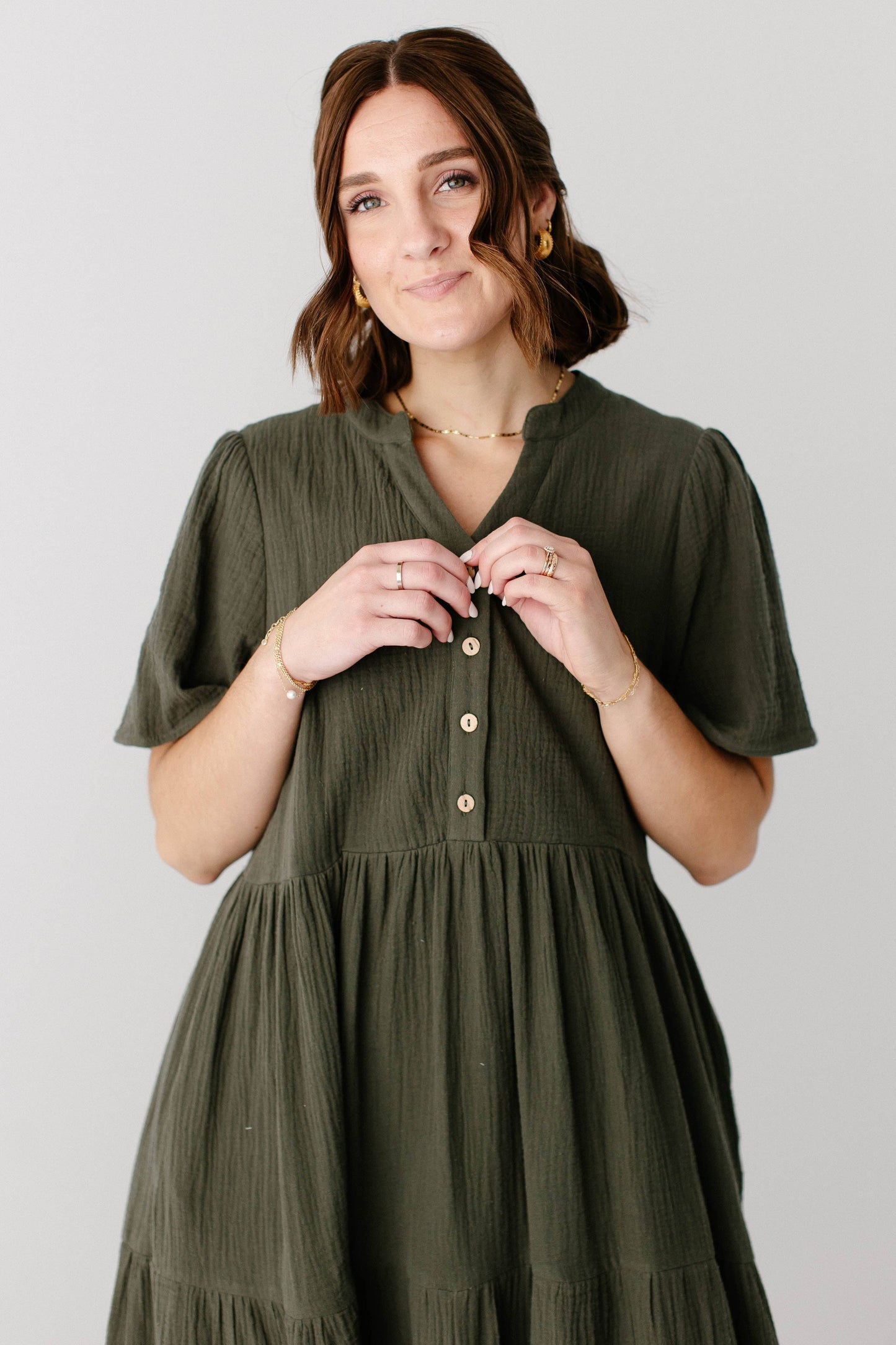 Bekah Cotton Gauze Tiered Maxi Dress