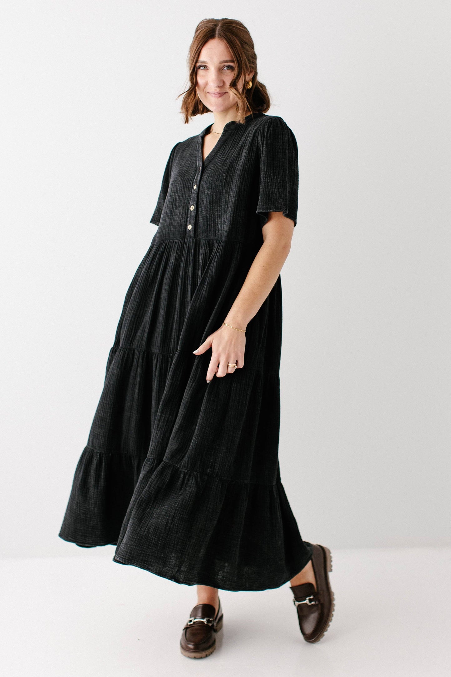 Bekah Cotton Gauze Tiered Maxi Dress