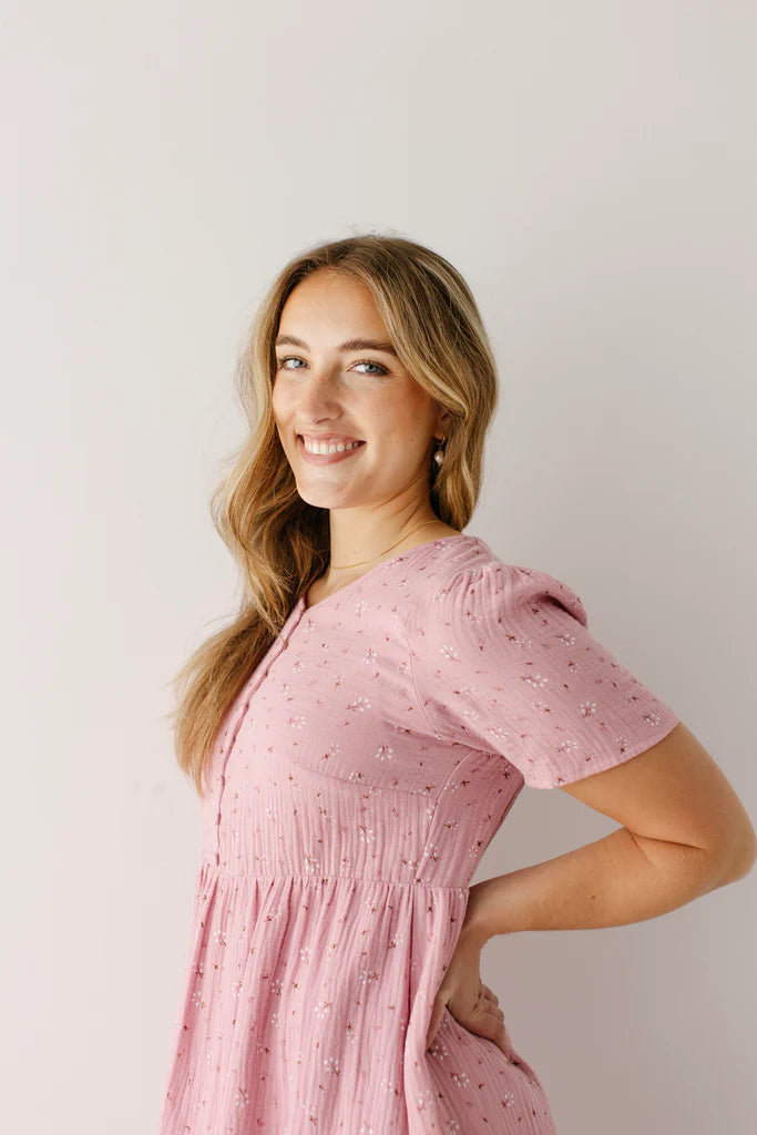 Cheryl Ditsy Floral Gauze Dress