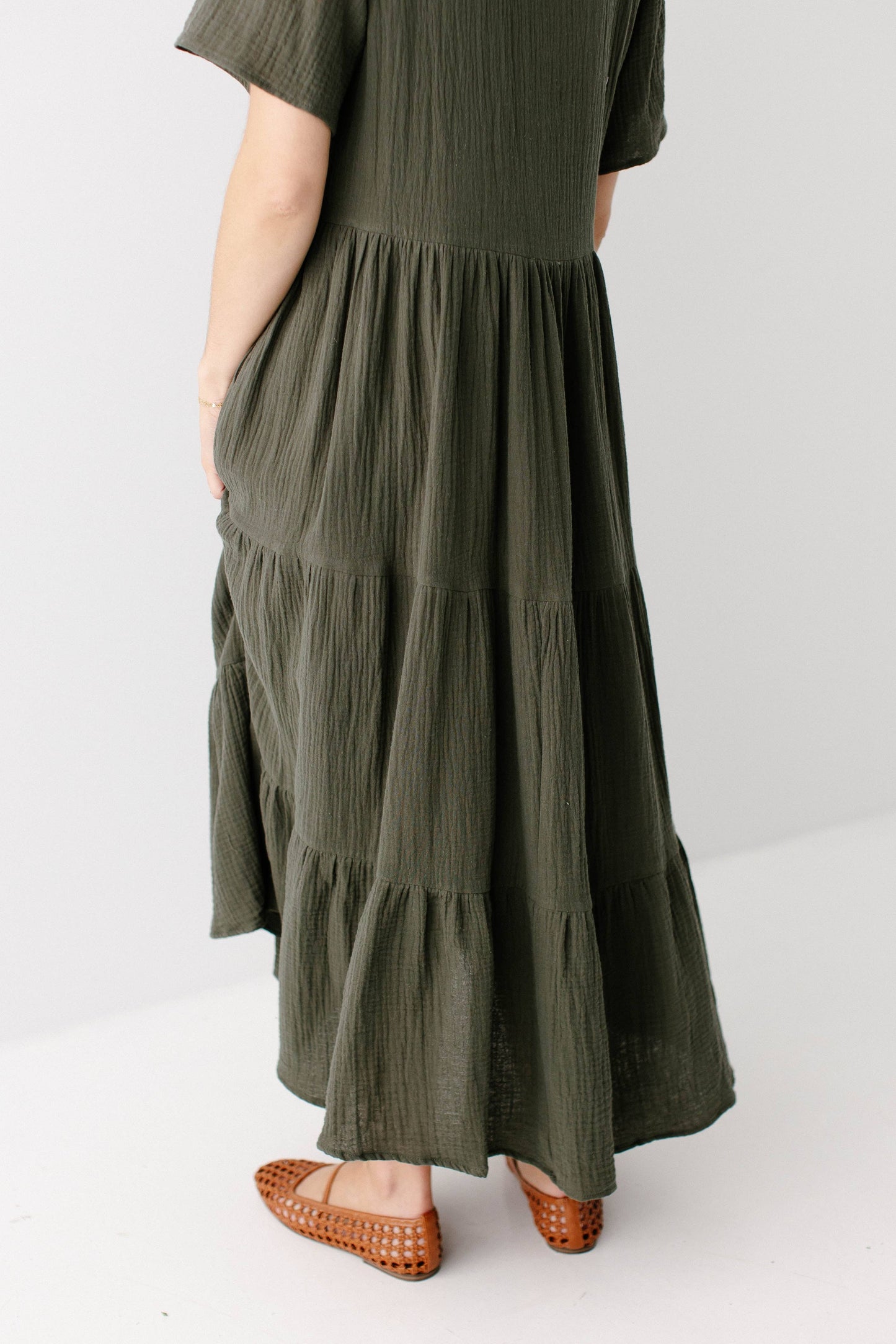 Bekah Cotton Gauze Tiered Maxi Dress