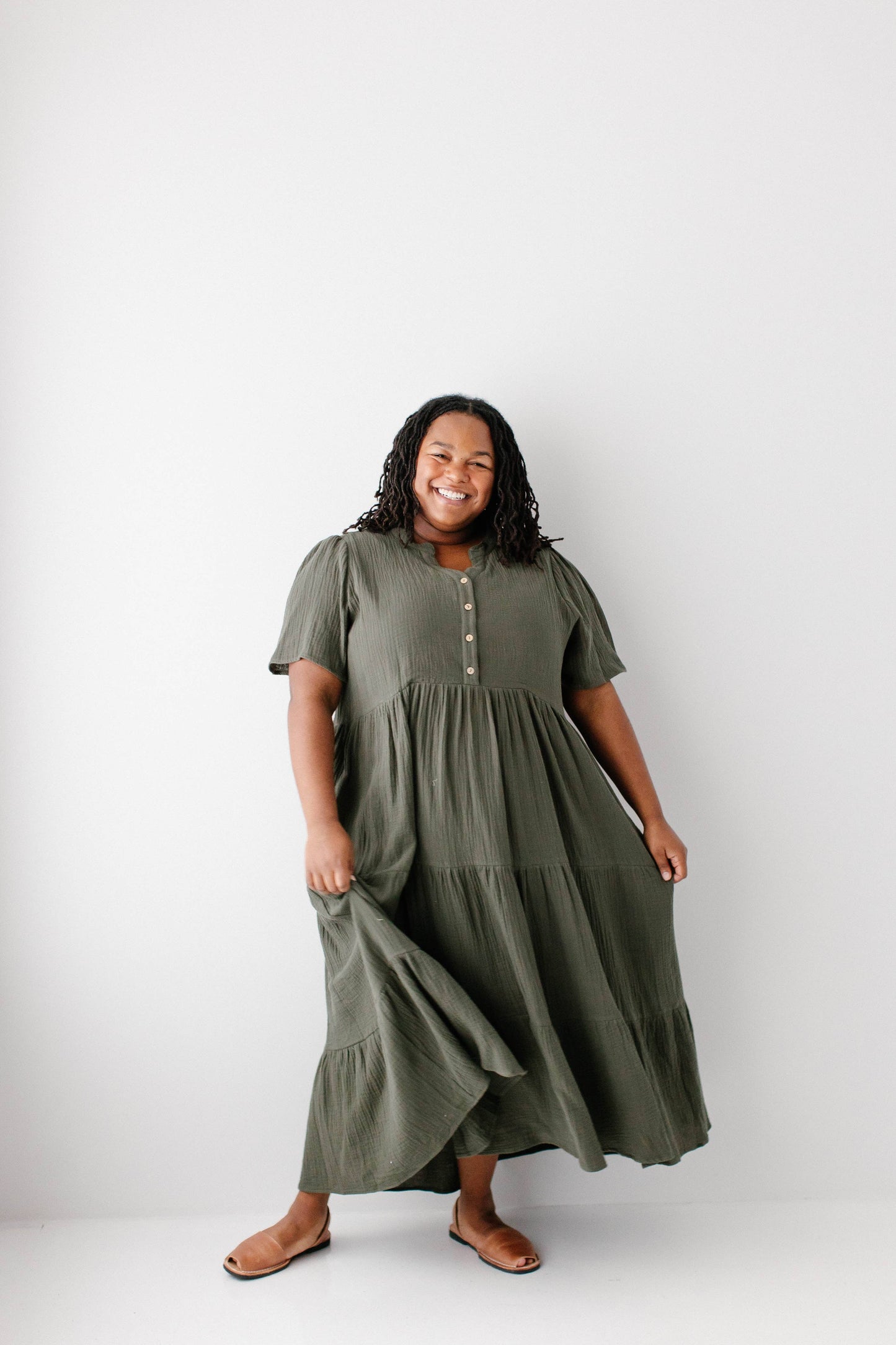 Bekah Cotton Gauze Tiered Maxi Dress