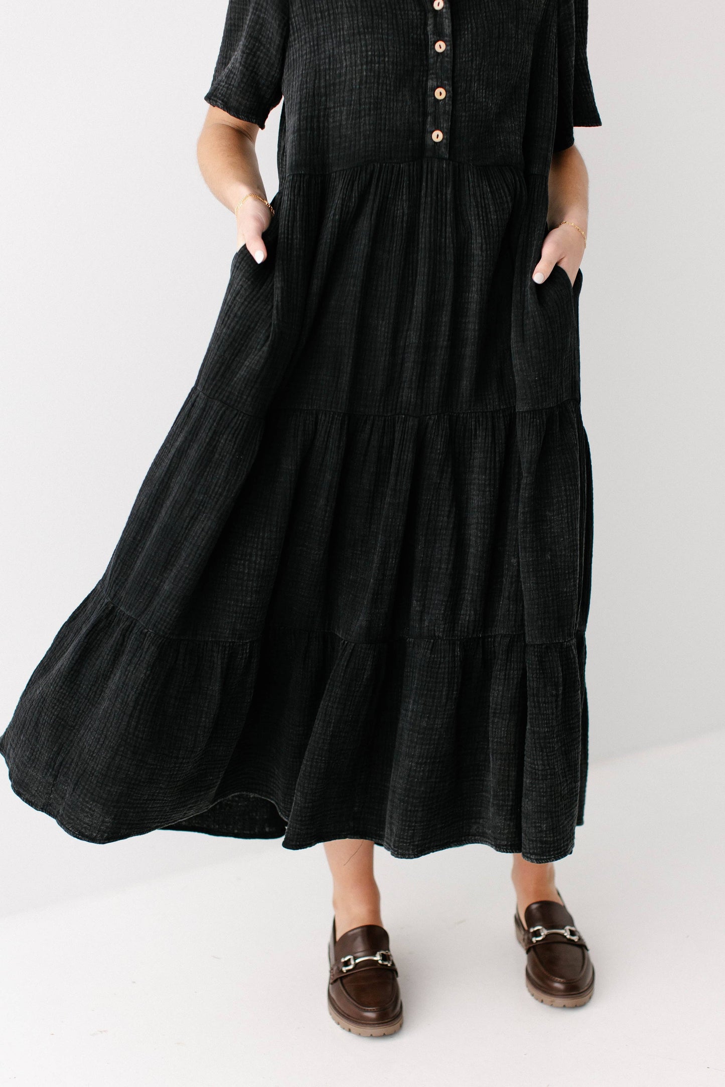 Bekah Cotton Gauze Tiered Maxi Dress