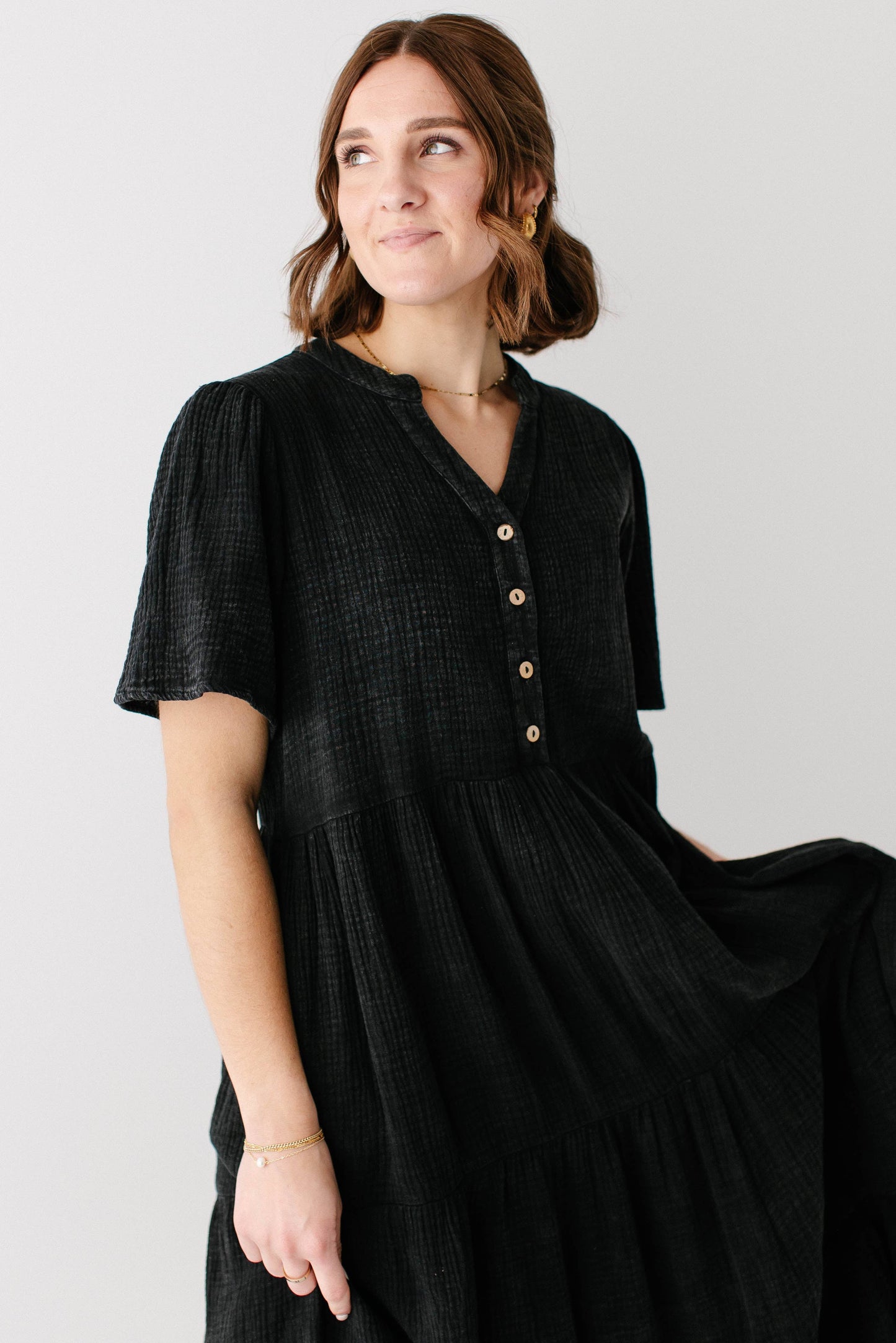 Bekah Cotton Gauze Tiered Maxi Dress