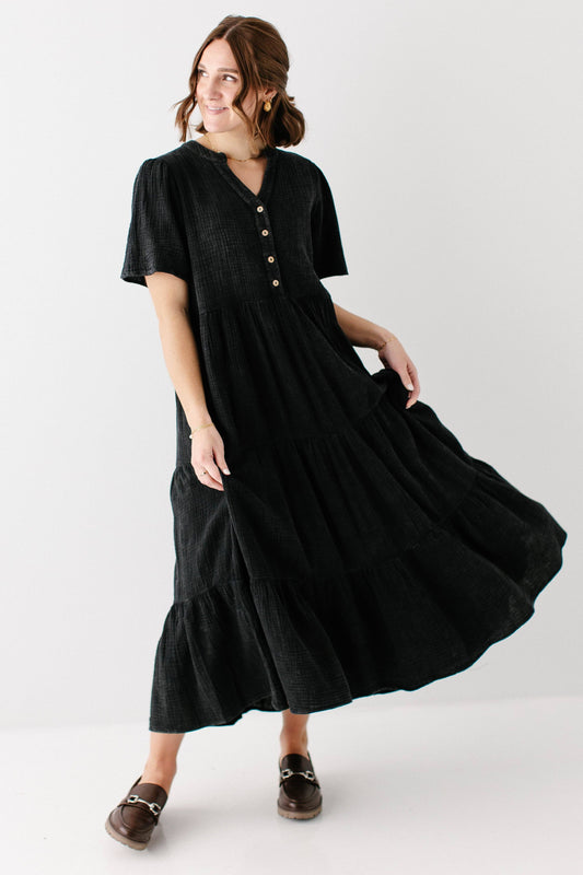 Bekah Cotton Gauze Tiered Maxi Dress
