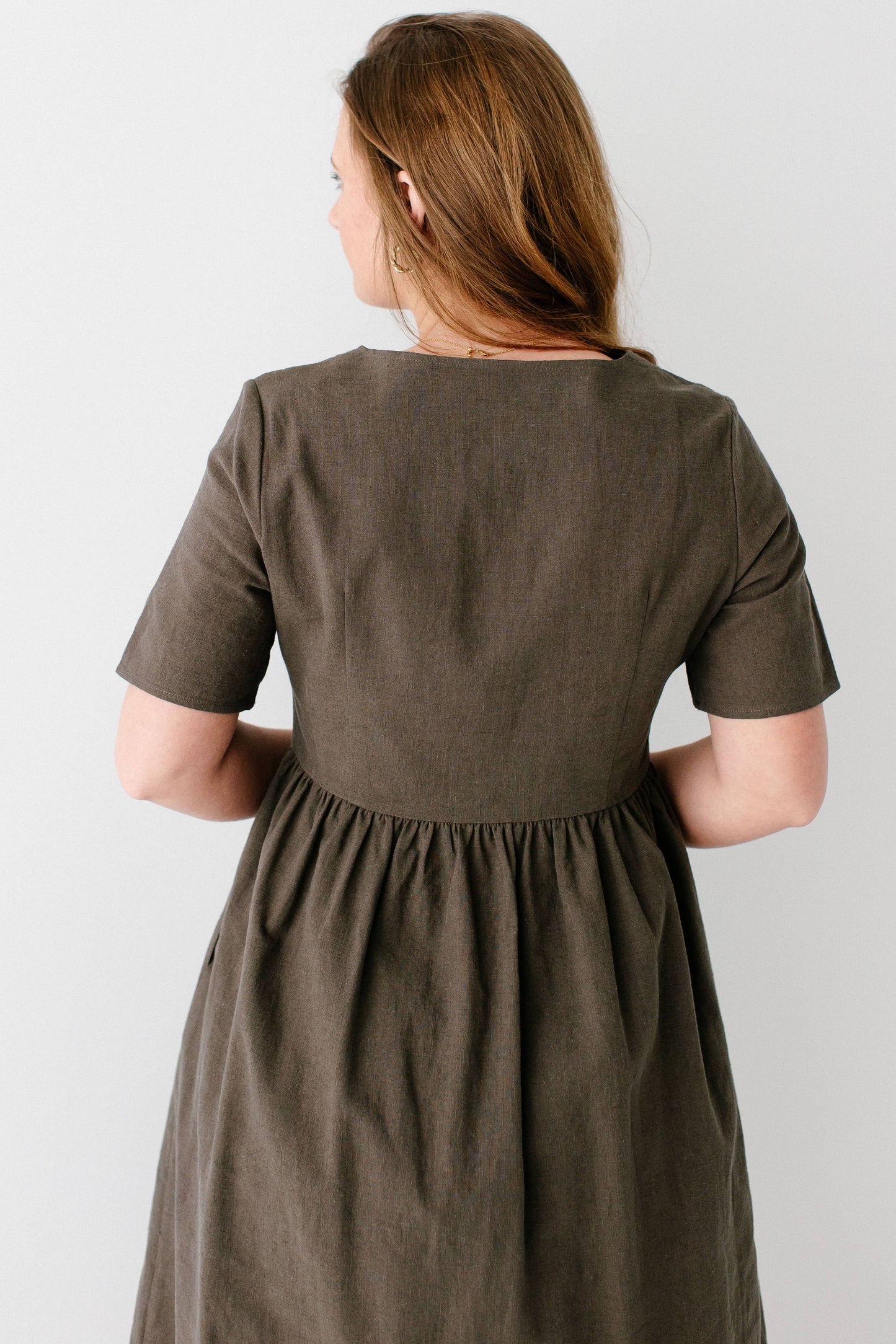 Adeline Button Down A-Line Midi Dress FINAL SALE
